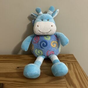 Wishpets Gina Giraffe Plush Blue Swirls 2009 Cow 14"